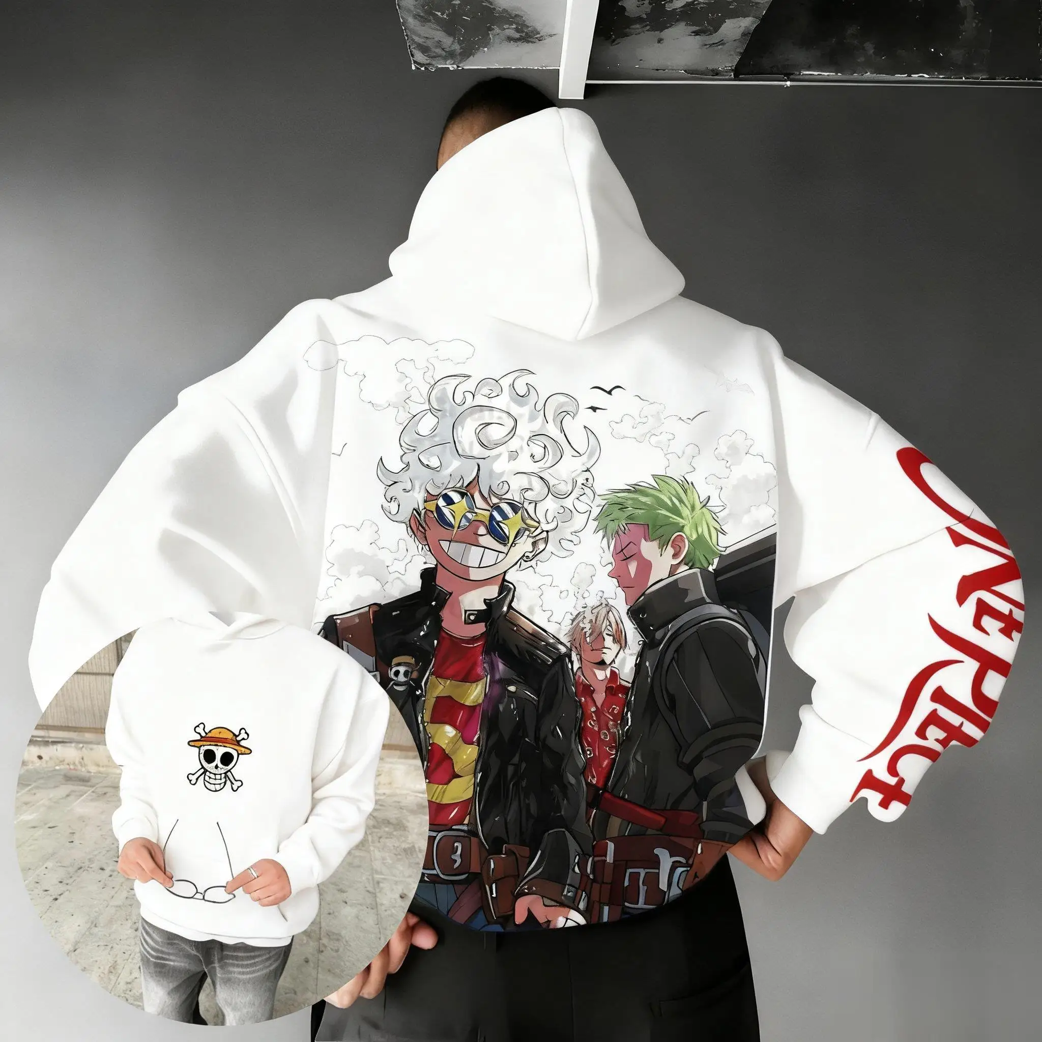 Een Stuk Luffy Zoro Hoodie Mannen Vrouwen Katoenen Sweatshirt Grafische Print Y2k Streetwear Oversized Casual Tops Trendy 2025