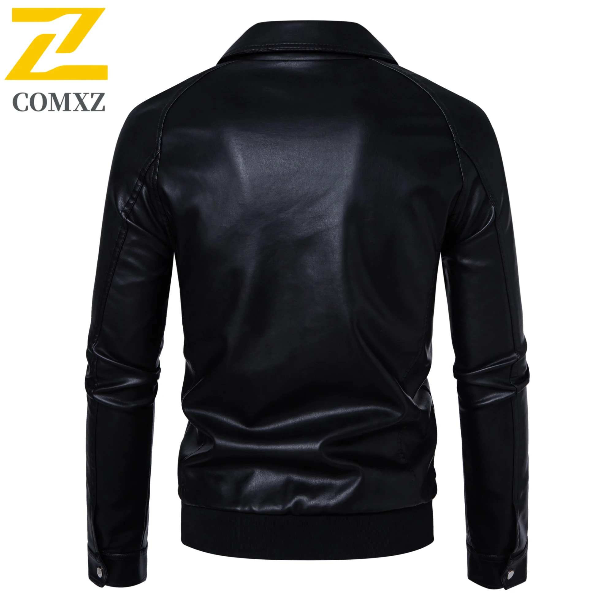 Street Retro Motorcycle Jacket Men's Urban Trendy Solid Color Windproof PU Leather Coat Autumn 2025 New Slim Faux Leather Jacket