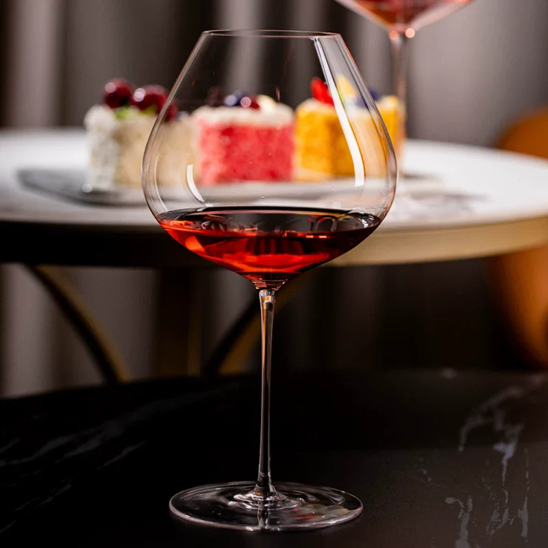 1000ml Large Capacity Upscale Burgundy Cup Crystal Handmade Extremely Thin Wine Glass Aroma Enlarge Goblet 2pcs With Box