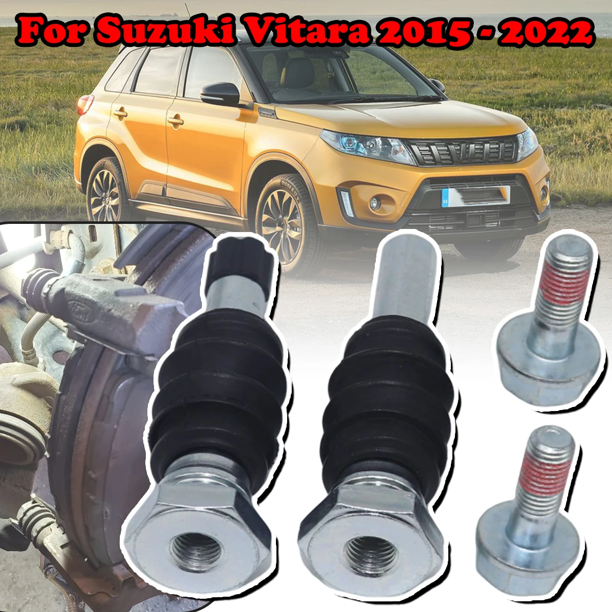 

For Suzuki Vitara 2015 - 2022 Rear Brake Caliper Slider Guide Pins Bolt Kit Left Right Disc Housing Bellows Sleeve Bushing Parts