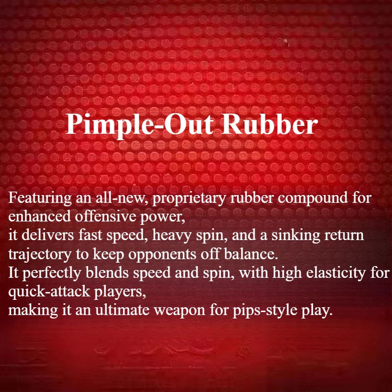 YINHE Pluto Pimple-Out Table Tennis Rubber OX/with Sponge ITTF Approval Short Pips Offensive Ping Pong Rubber Strong Sinking view 4