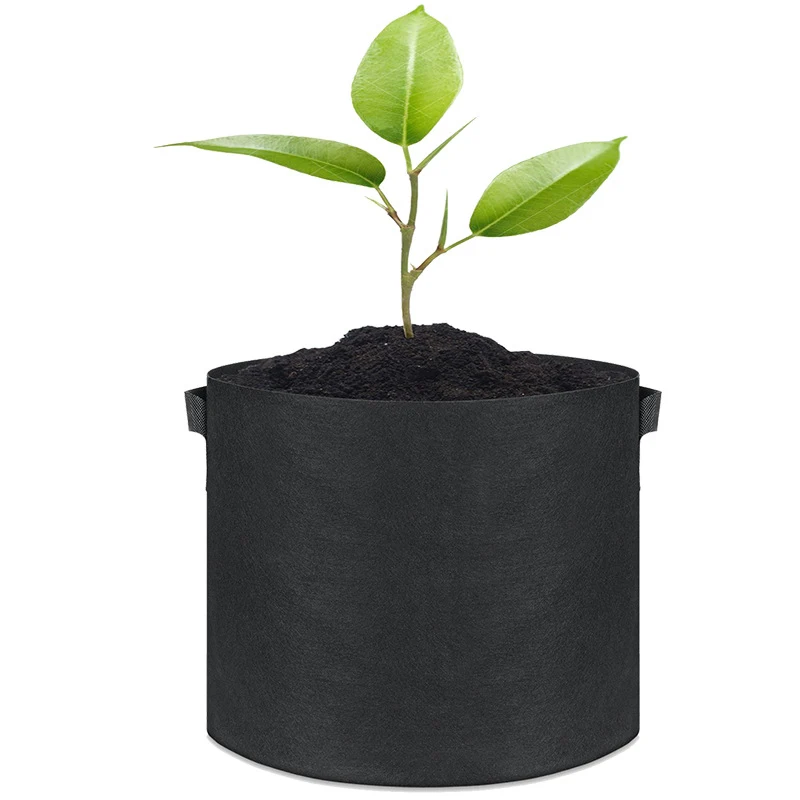 

60cm Fabric Black Grow Bag Ventilated Fabric Pot With Handle Gardening Flower Vegetable Tomato Strawberry Growing Planter