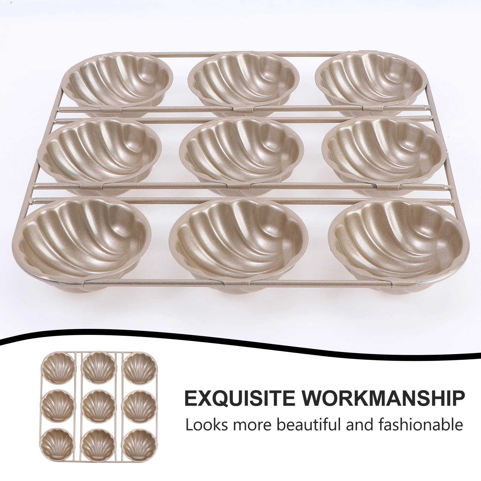 

Cake Mold Banana Shape Non-Stick Carbon Steel Baking Mold For Pudding Madeleine Easy Release Gold Baking Pan Tool