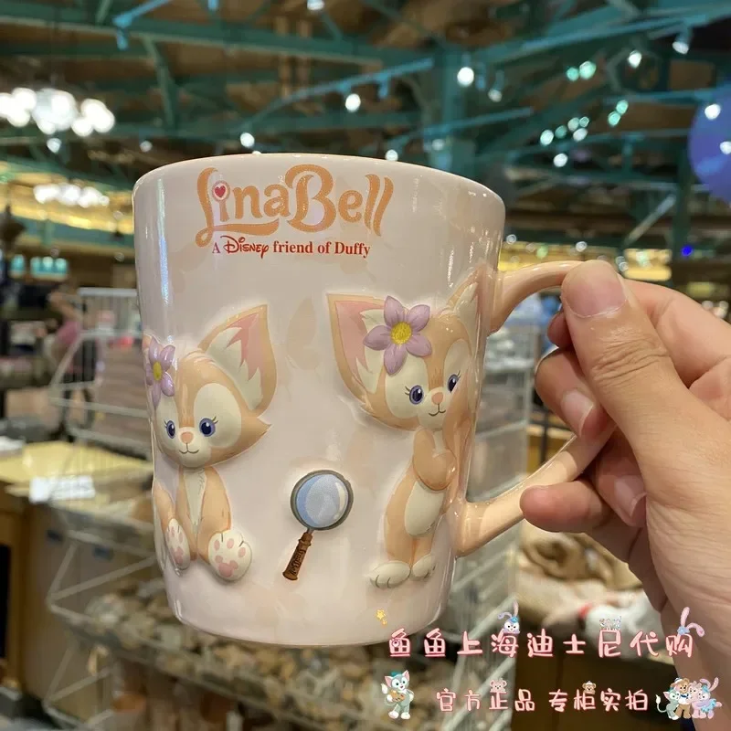 Original Disney Anime Figures Duffy Shelliemay Linabell Cookie Ann Water Cup Milk Cup Ceramic Cup Desktop Ornament Birthday Gift