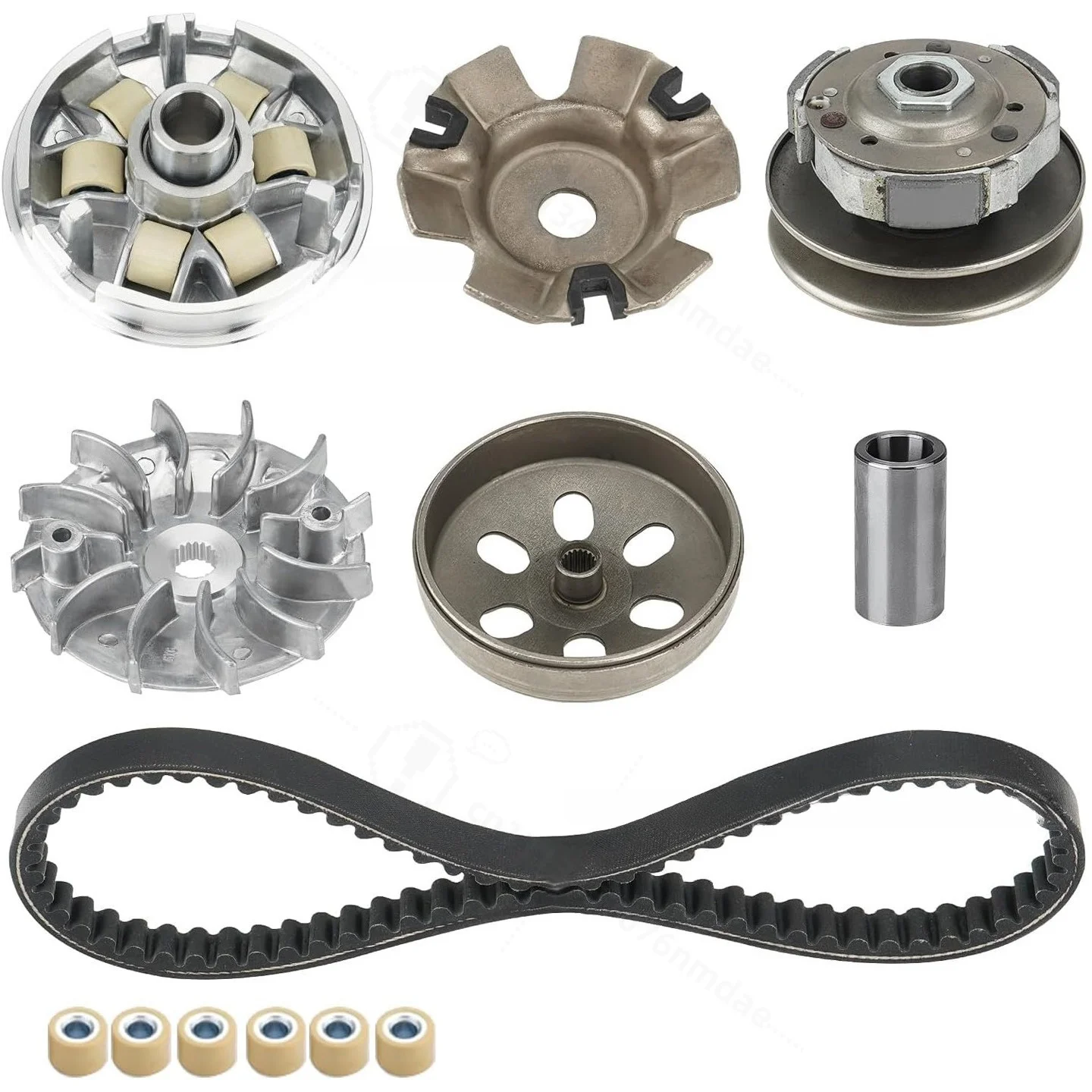GY6 125 150cc 4 Stroke Scooter Clutch Assembly Front Rear Drive Belt Pulley Replacement Set