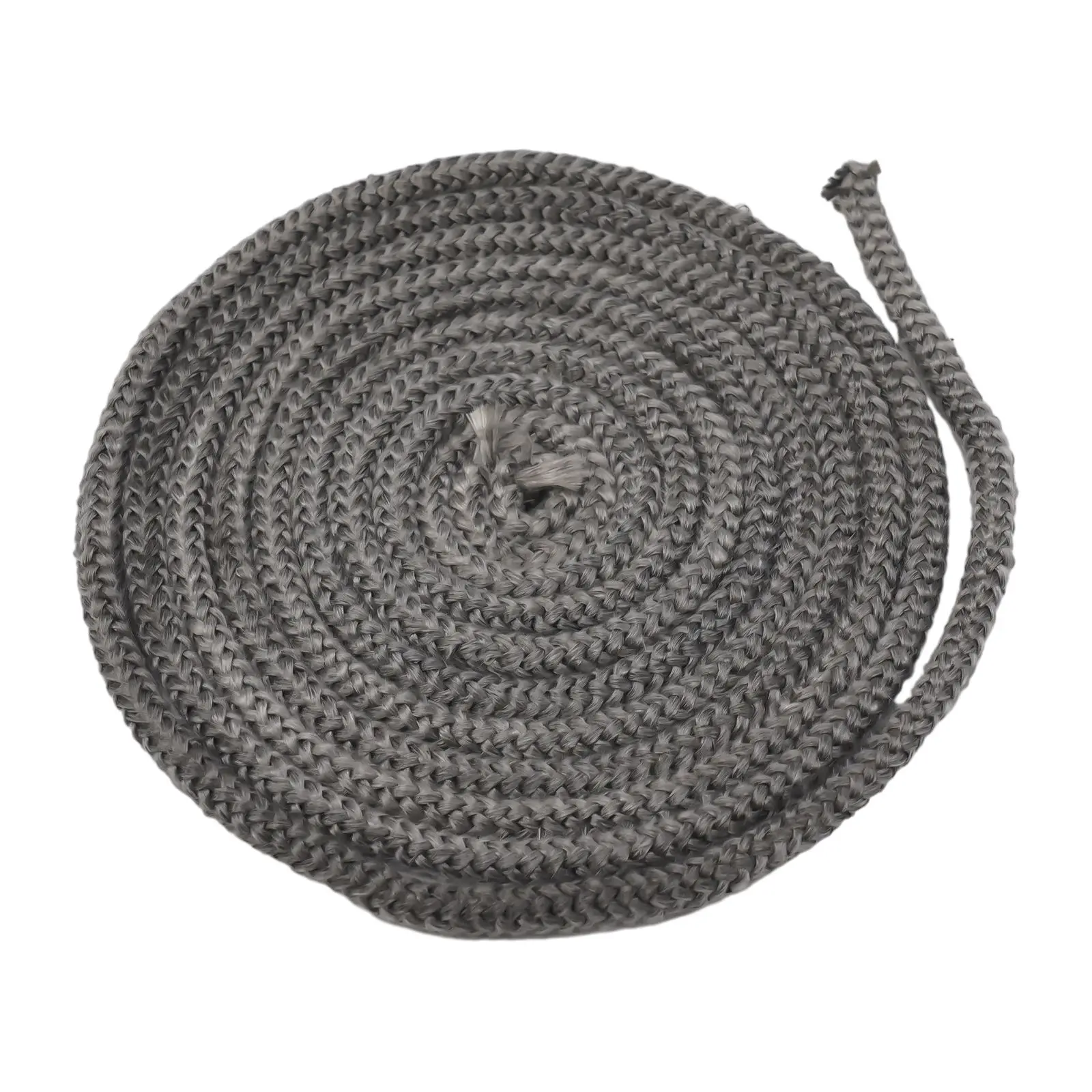 Reliable Wood Stove Door Seal Fire Rope Elastic and Soft Long Lasting Performance Dark Grey Color 9mm Diameter