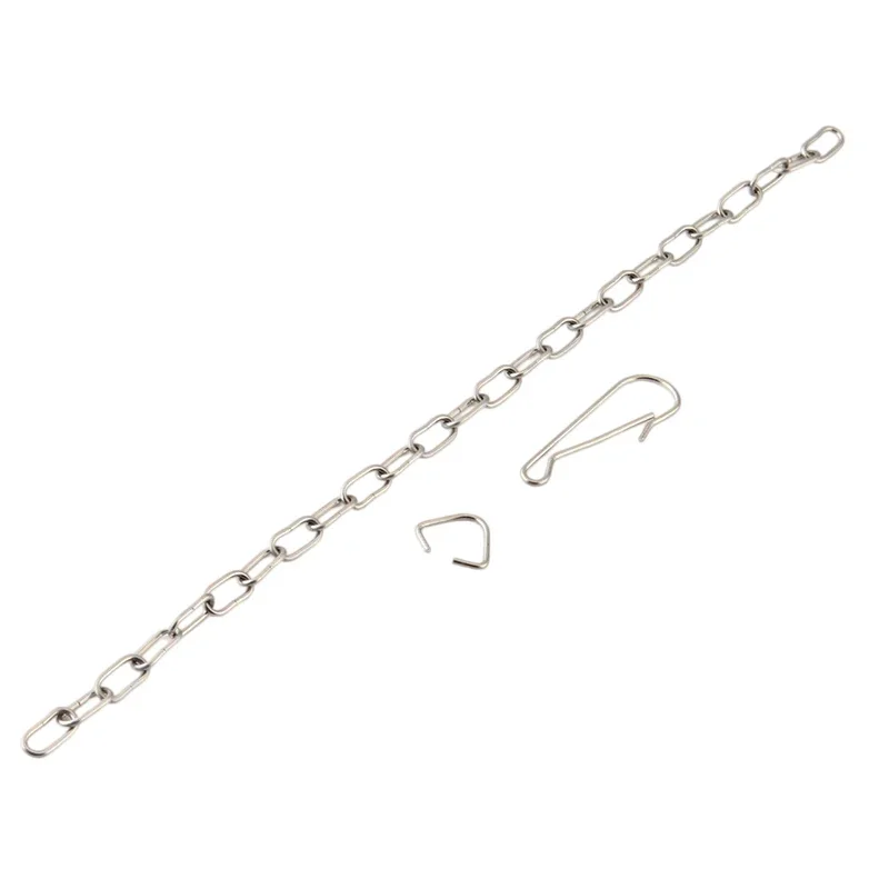 Stainless Steel Toilet Tank Flush Chain with Hook and Ring Ends for Use with For Most Conventional Flush Valves
