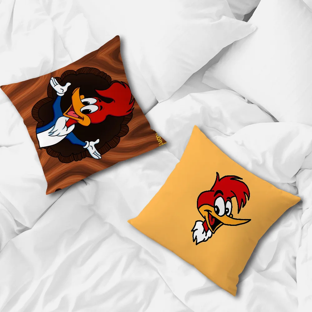 Cartoon The N-New Cute Woody W-Woodpecker Show cushion cover Accessories Square Cushion Bedroom Headboard Sofa Living Backrest