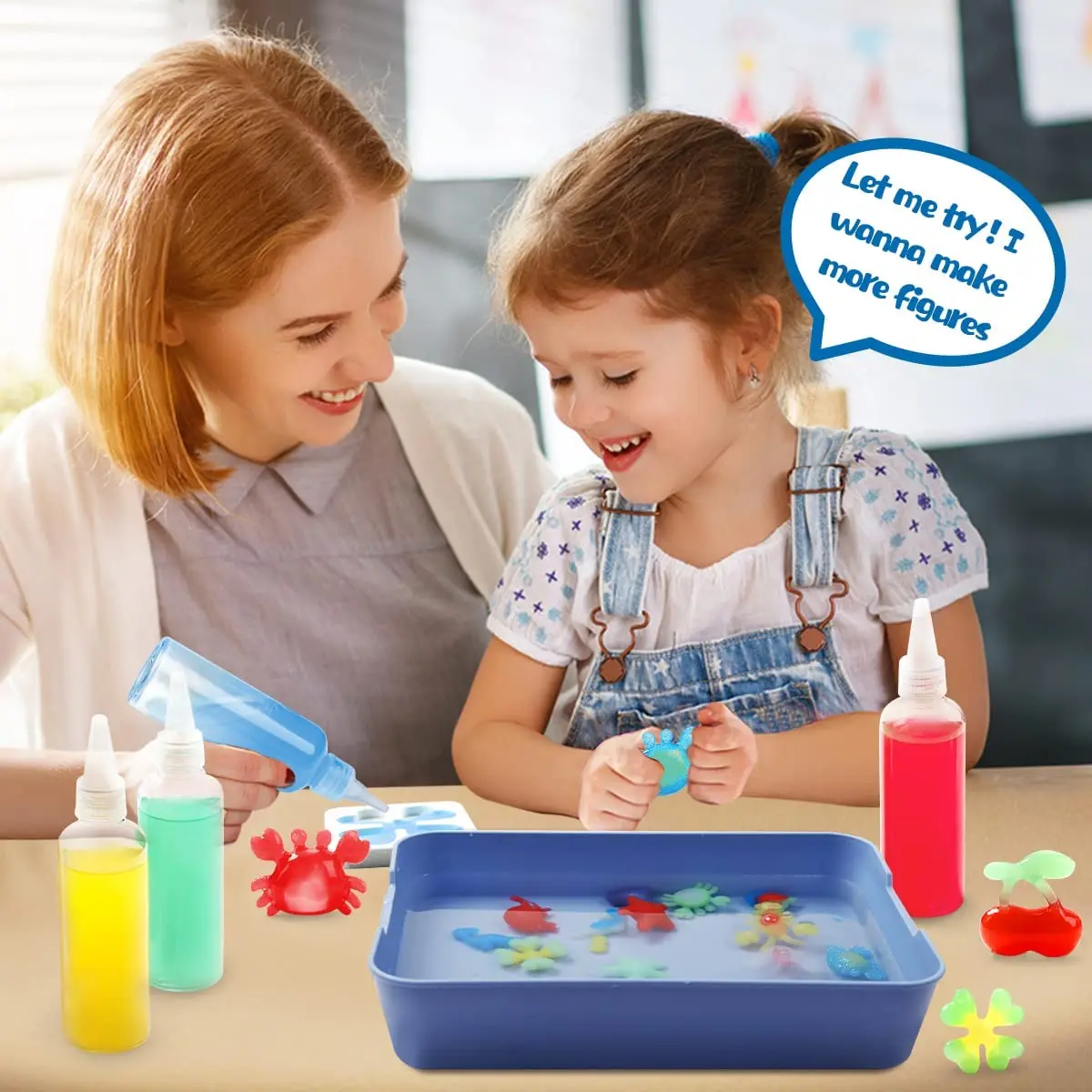 Kit giocattolo elfo magico dell'acqua, kit elfo dell'acqua della creatura marina, giocattolo dell'acqua fatto a mano 3D, set di giocattoli delle fate dell'acqua per bambini per Natale e compleanno