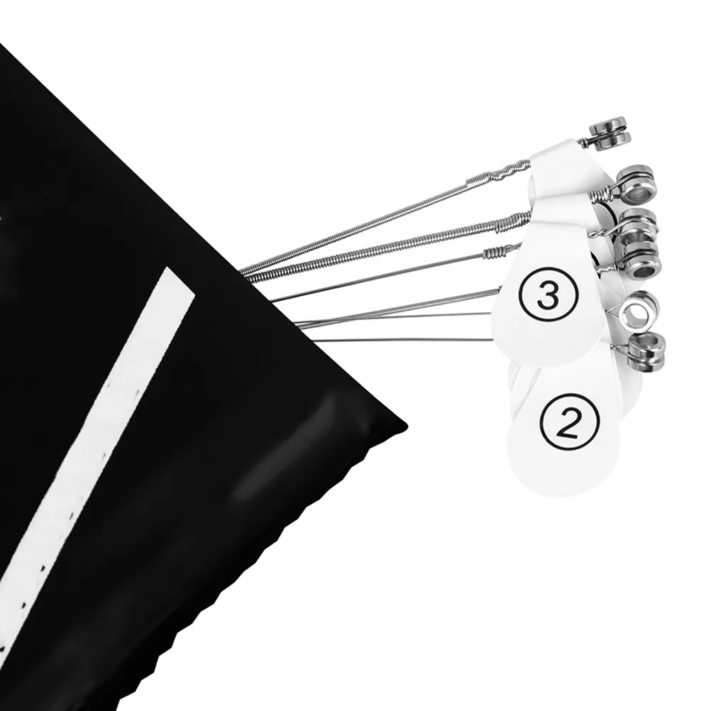 6Pcs Bass Guitar Strings Kit Clear Sound Tight Winding Lightweight Portable for All Skill Levels Compatible with Electric Bass