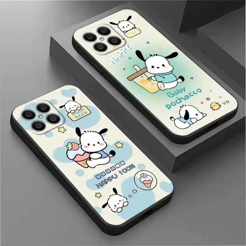 Cute Pochacco Sanrio Cover Phone Case for Honor 8X 70 90 Pro X6a X7b X8a X9b Magic5Lite Magic5 Pro TPU Soft