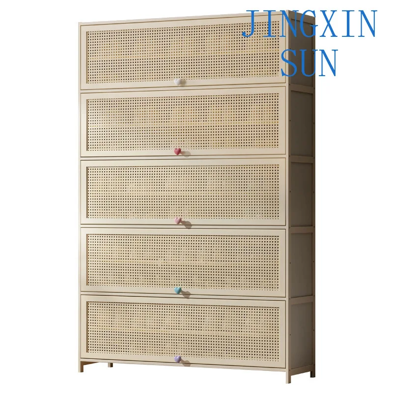 Cream Wind Creative Crack Storage Shoe Cabinet Multi-layer Household Small Narrow Door Entry Small Dormitory Simple