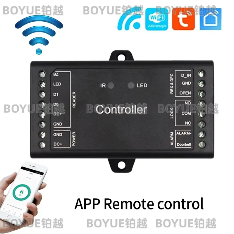 Tuya Smart Fingerprint Access Control System 4G 5G WiFi Door Lock Kit NFC Card Wiegand Output Biometric Entry Solution