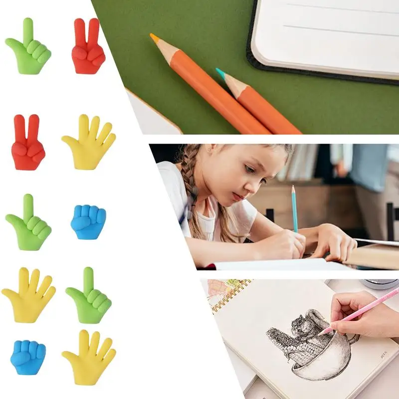 Cute Erasers For Pencils Cartoon Pencil Toppers For Kids 10X Portable Children Stationery Cute Student Rewards For Gathering