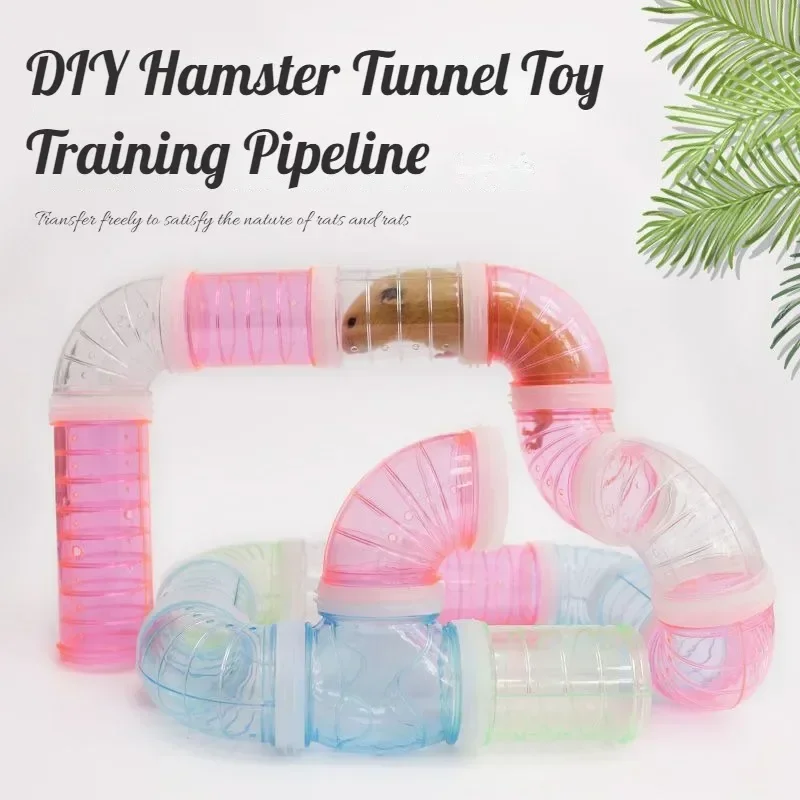 Hamster Toy Guinea Pig Tunnel Rodent Training Channel Durable DIY Splicing Maze Tube External Pipeline for Small Animal