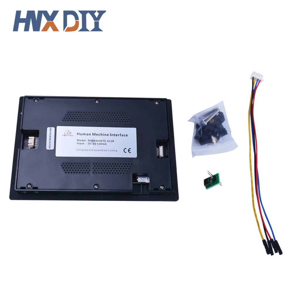 Nextion NX8048K070-011R/011c 7 polegadas completo-cor reforçada display lcd, hmi, tela de toque resistive integrado rtc com habitação