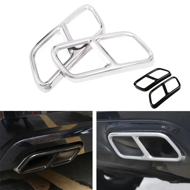 For Mercedes Benz S R Class W221 W222 C217 W251 GL X166 Car Tail Muffler Exhaust Pipe Output Cover Parts Trim Accessories