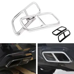 Para mercedes benz s r classe w221 w222 c217 w251 gl x166 silenciador da cauda do carro tubo de escape saída capa peças guarnição acessórios