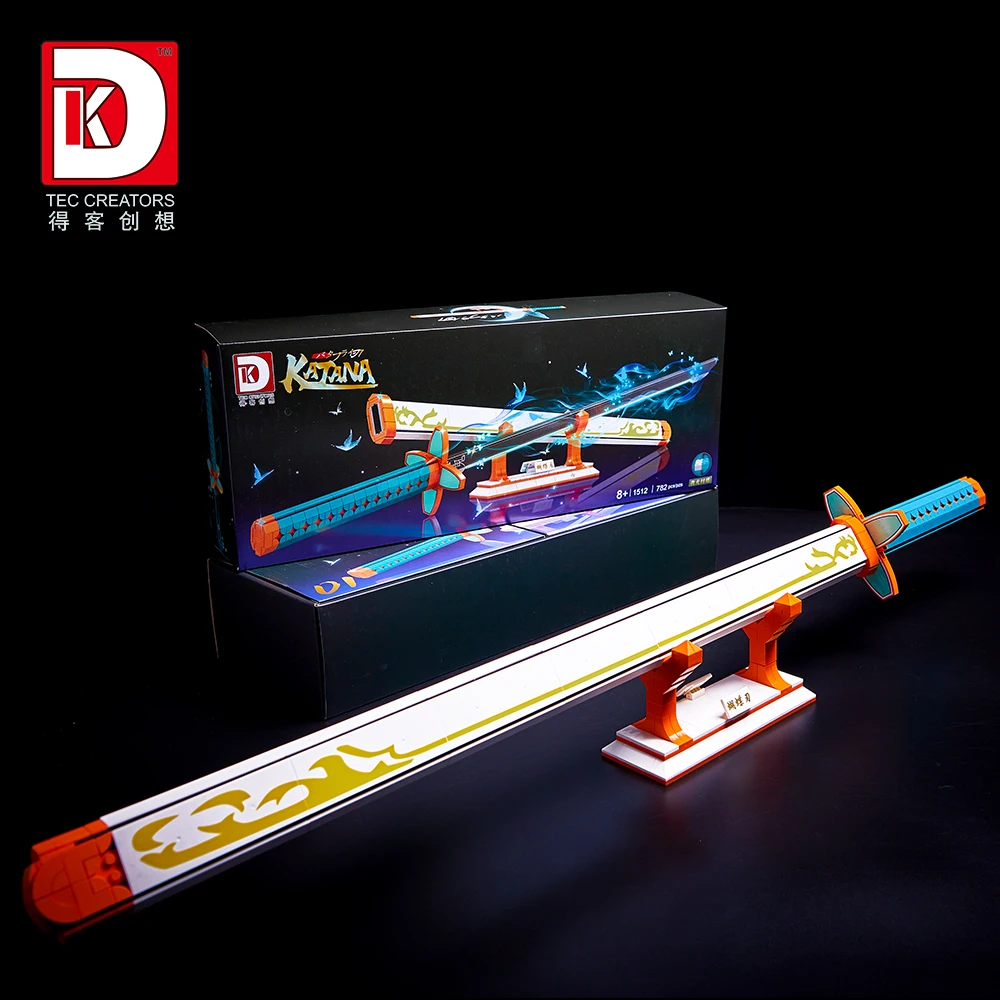 Diverse creatieve anime-geïnspireerde katana-zwaard bouwstenen MOC bouwstenen set collectie speelgoed cadeau voor jongens en meisjes