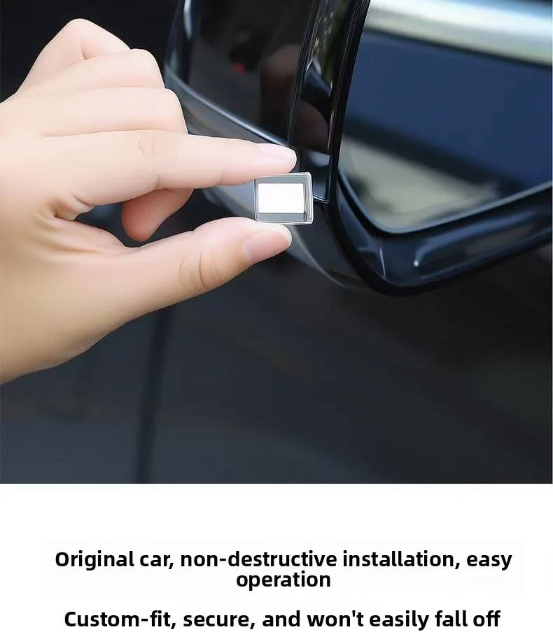 2 Stück Gelber und Blauer Lichtleiterblock für Auto-Rückspiegel-Blinker, Intelligenter Fahrassistent, Außendekor-Aufkleber – Detail 7