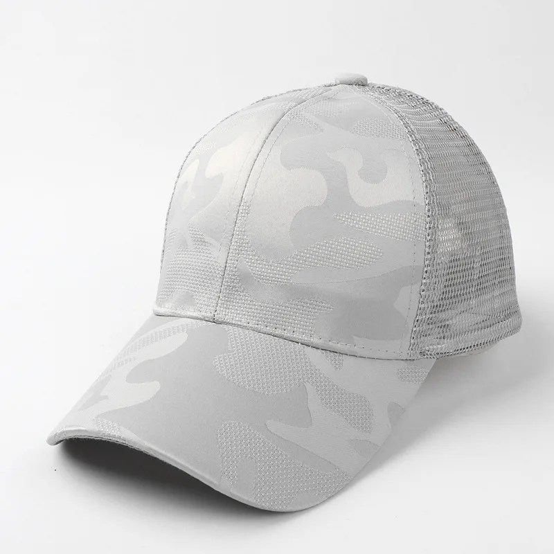 Berretti da baseball per cappelli da sole mimetici in rete traspirante estiva con logo stampato personalizzato per uomo donna berretto sportivo con cappello snapback regolabile