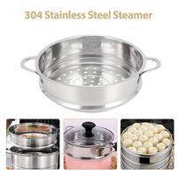 New 304 Stainless Steel Steamer Basket with Double Ear Kitchen Cooking Tool Pot Steaming Grid Generic Multifunction Steam Rack