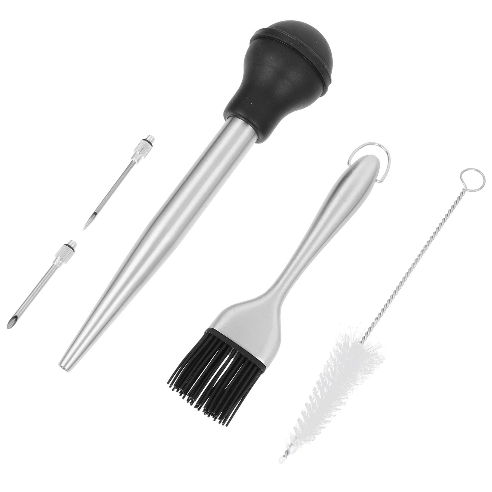 

Turkey Seasoning Pump Baster Injecting Tools Marinade Meat Injector Needle for Food Plastic Stainless Steel