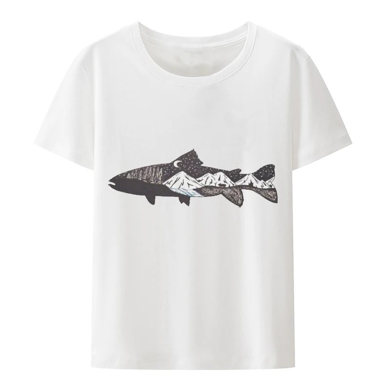 Mountain Trout Fishing Relax Sprots New Summer T shirt Graphic modal Ofertas Funny TShirt  For Men Anime Clothes