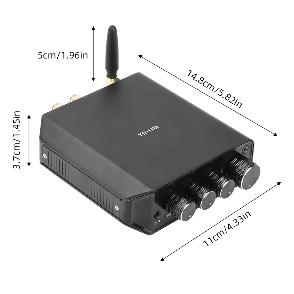 YS-LP3 2.0 Dual Channel BT V5.4 Digitale Versterker Board 50W*2 Hi-Fi Stereo Digitale Versterker TPA3116 Hi-Low Verstelbare DC 12-24V