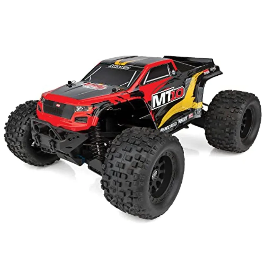 

RC Truck Rival MT10 Brushless RTR for outdoor off-road use, durable ABS plastic body, black with red accents, high-speed 4WD pe