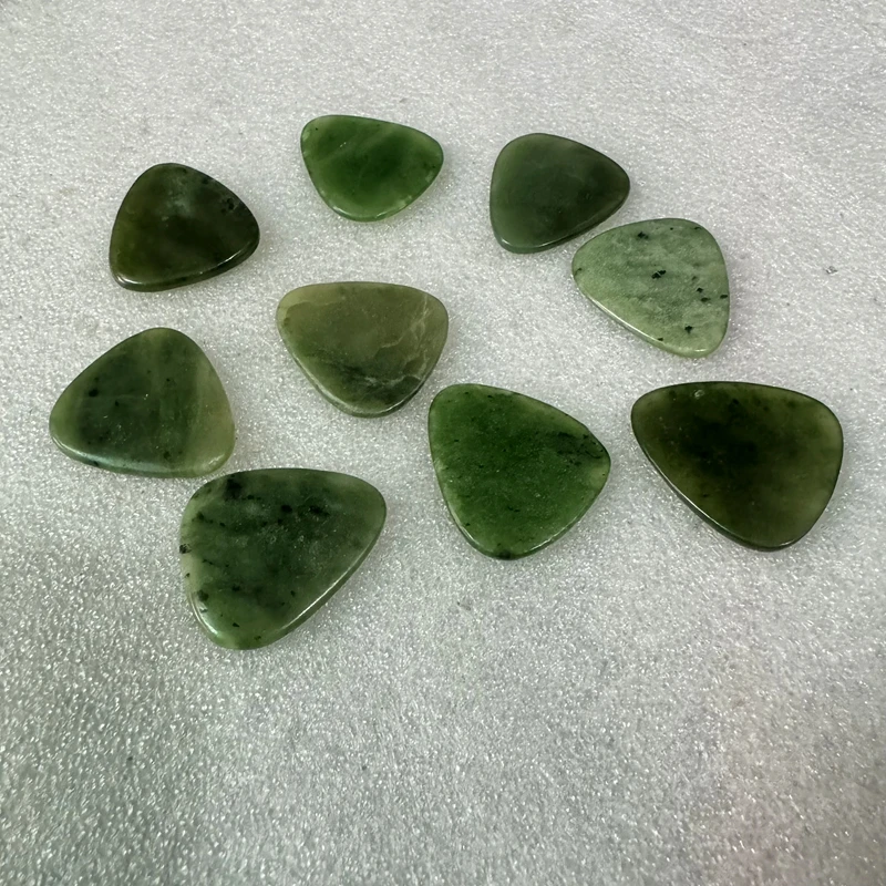 PANGEM-Wholesale 1pcs Carnelian Nephrite Bead Guitar Picks,Gemstone Crystal Guritar Player,2.8mm Thickness