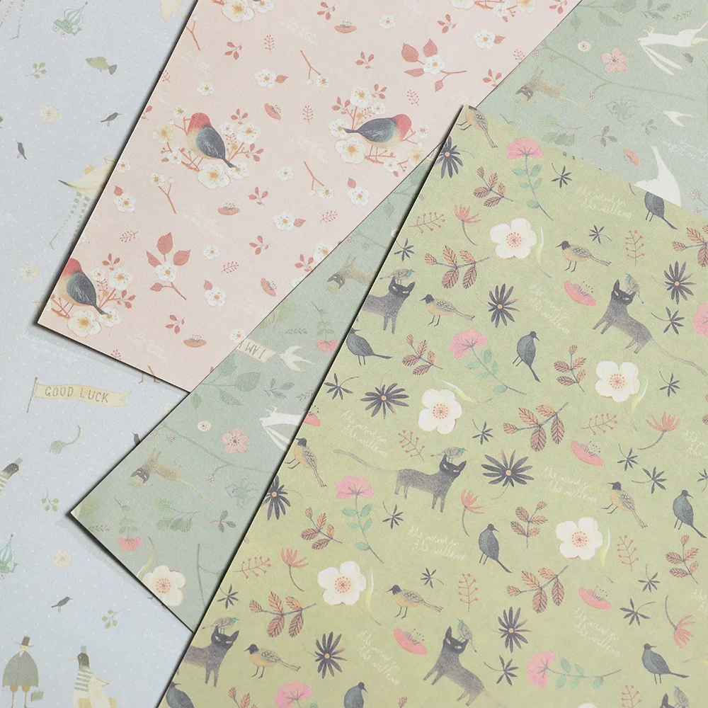 Lovely Flower Printing Cartoon Pattern Differrent Design Writing Paper 6PCS With Envelopes 3PCS Letter Stationery