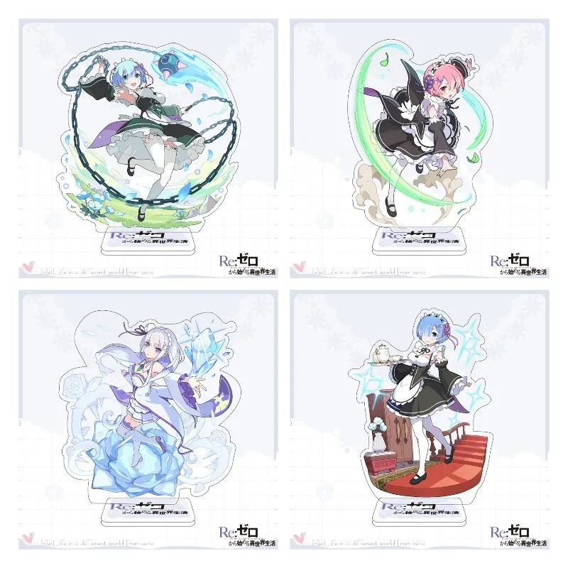 Re:Life in a different world from zero Anime Figures Rem Emilia Acrylic Stands Model Plate Desk Decor Prop Fans Christmas Gift