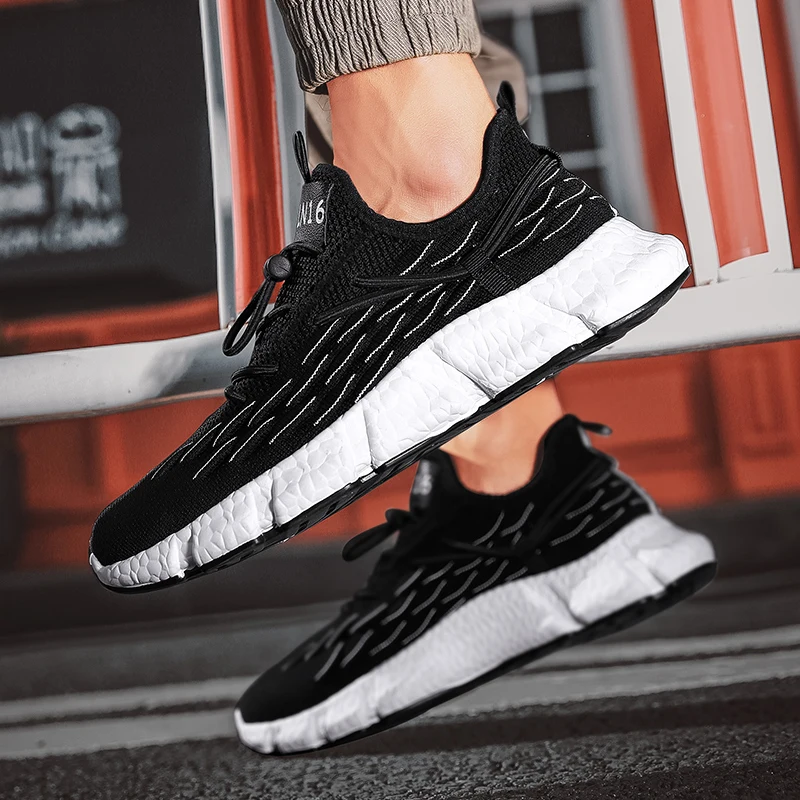 Men's Sneakers Fashion Sport Outdoor Running Shoes Mesh Light  Breathable Casual Jogging Shoes