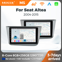 MEKEDE 9inch Android 2DIN For SAT Altea 2004-2015 LHD Car tereo Radio Carplay + Auto FM 4G BT Car wireless Multimedia Player