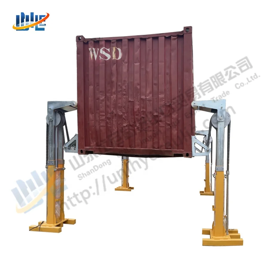 Instead, the crane lift is loaded to unload a 35-ton container from a trailer hydraulic automatic crane kit