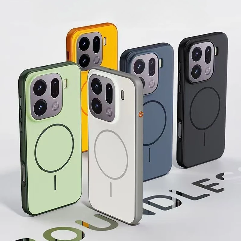 Magnetic Double Color Matte PC +TPU Phone Case For OPPO Find