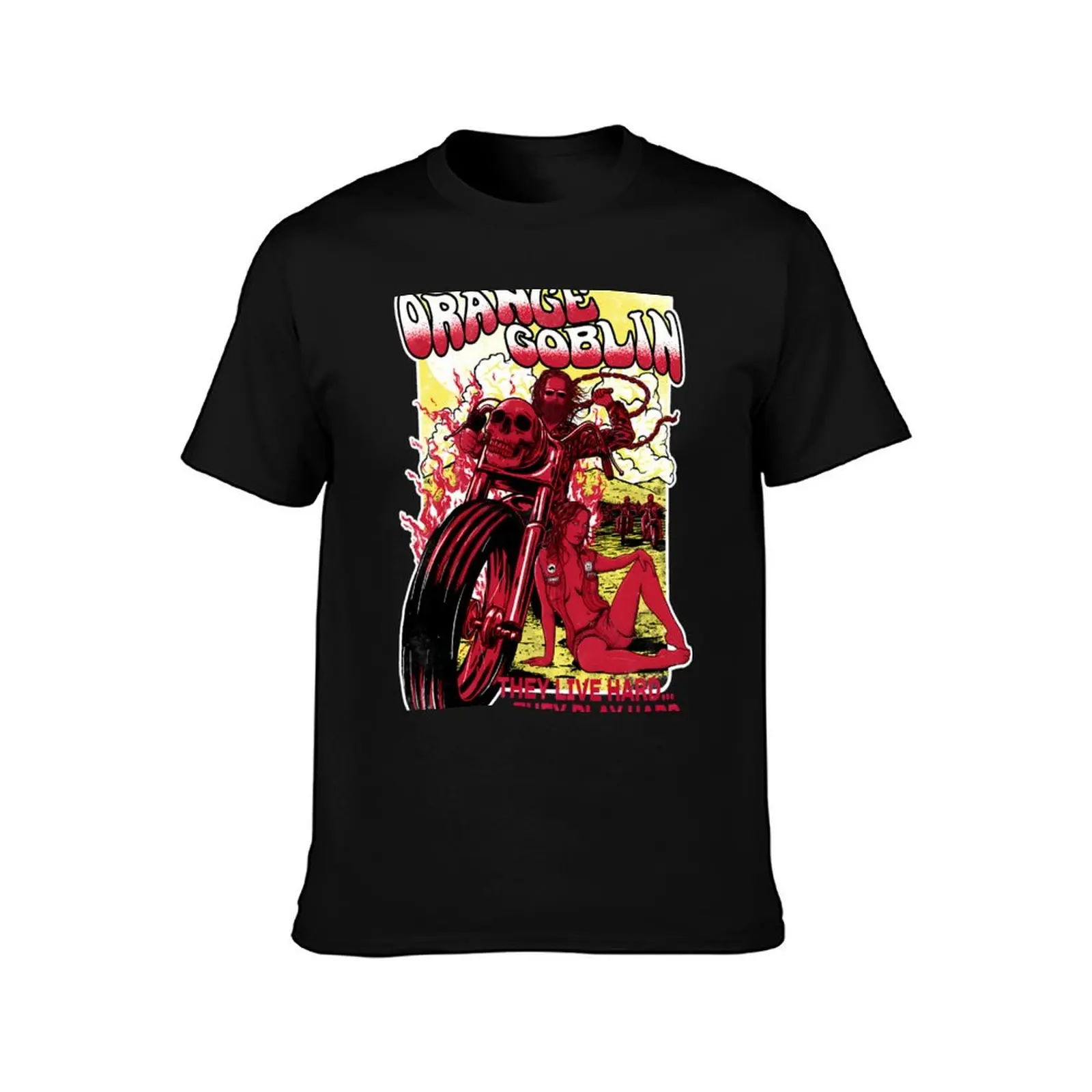 برتقالي عفريت تي شيرت تي شيرت للرجل سليم صالح تي شيرت القطن 100% رجل تي شيرت تيشيرت صيفي #2