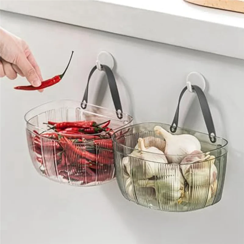 BAAG-2Pcs المنزل جدار سلة معلقة شماعات النبات معلقة فوضى سلال معلقة التخزين المنظم الأواني للنباتات الحمام Durab