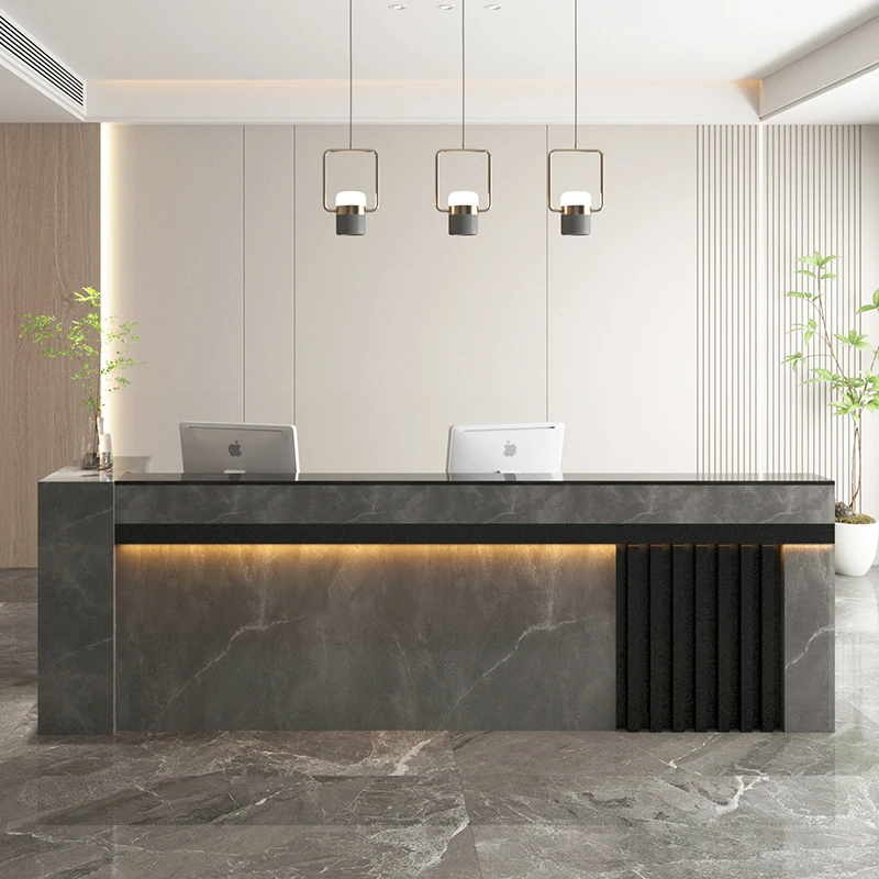 Dining Luxury Reception Desks Decoration Checkout Counter Reception Desks Podium Stand Mostrador Improvement Hotel Furniture