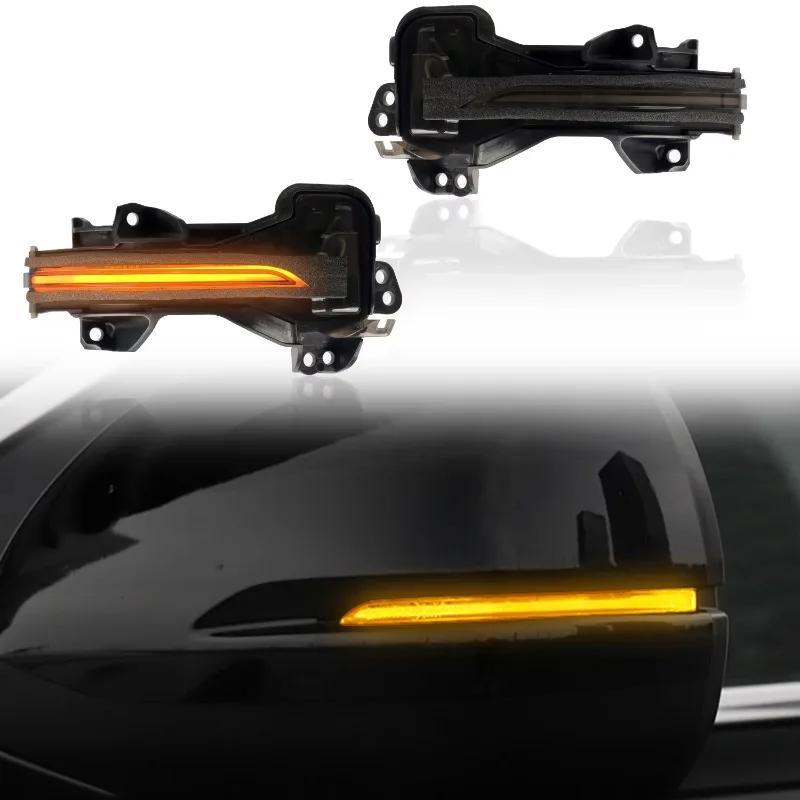 YUNV 2Pcs Dynamic Indicator Blinker For Honda CR-V CRV 2017-2024 Smoked Black LED Turn Signal Light Side Mirror Indicator Sequen