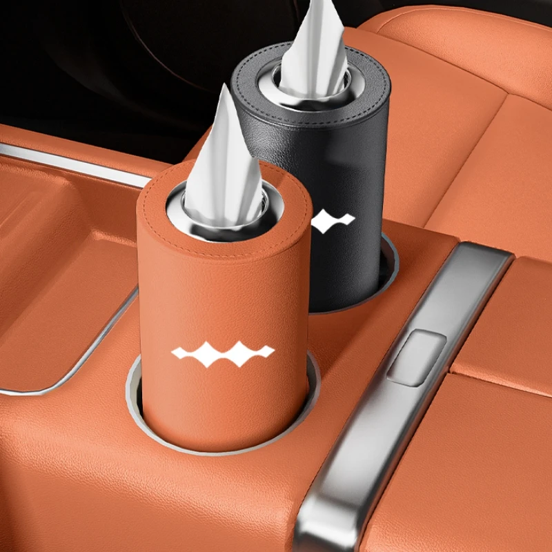 

For Byd Equation Leopard 8 2025 Car Tissue Box Leopard 5 Water Cup Slot Armrest Box Paper Drawer Round Car