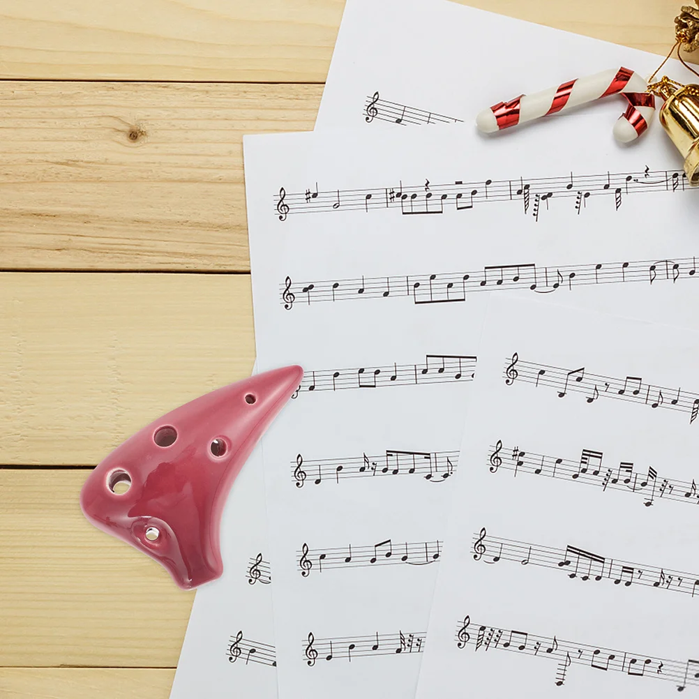 

2Pcs Portable Mini Ceramic 6 Holes Ocarina Musical Instruments Easy to Learn Wind Instruments for Kids Beginners