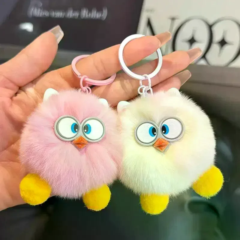 Süße kleine Brikett Tasche Anhänger Nachahmung Rex Kaninchen Haar Tasche exquisite Puppe Anhänger Cartoon Puppe Auto Schlüsselanhänger Geburtstagsgeschenk