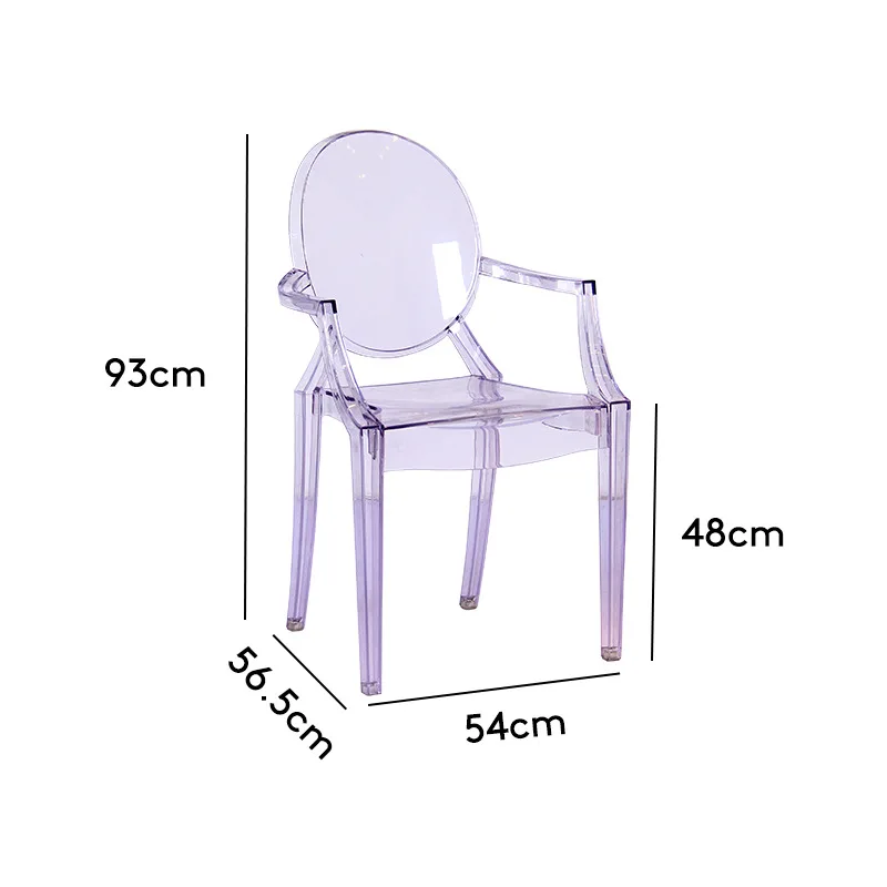 Nordic Dining Chair Ins Ghost Chair Devil Internet Celebrity Household Plastic Crystal Stool Acrylic Transparent Makeup Chair