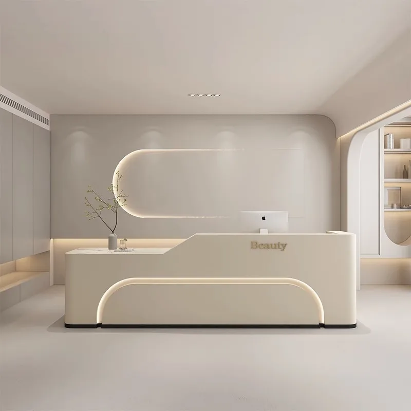 

Beauty salon checkout page Clothing store Bar counter Simple modern company front desk Light luxury arc hotel high-end bar count