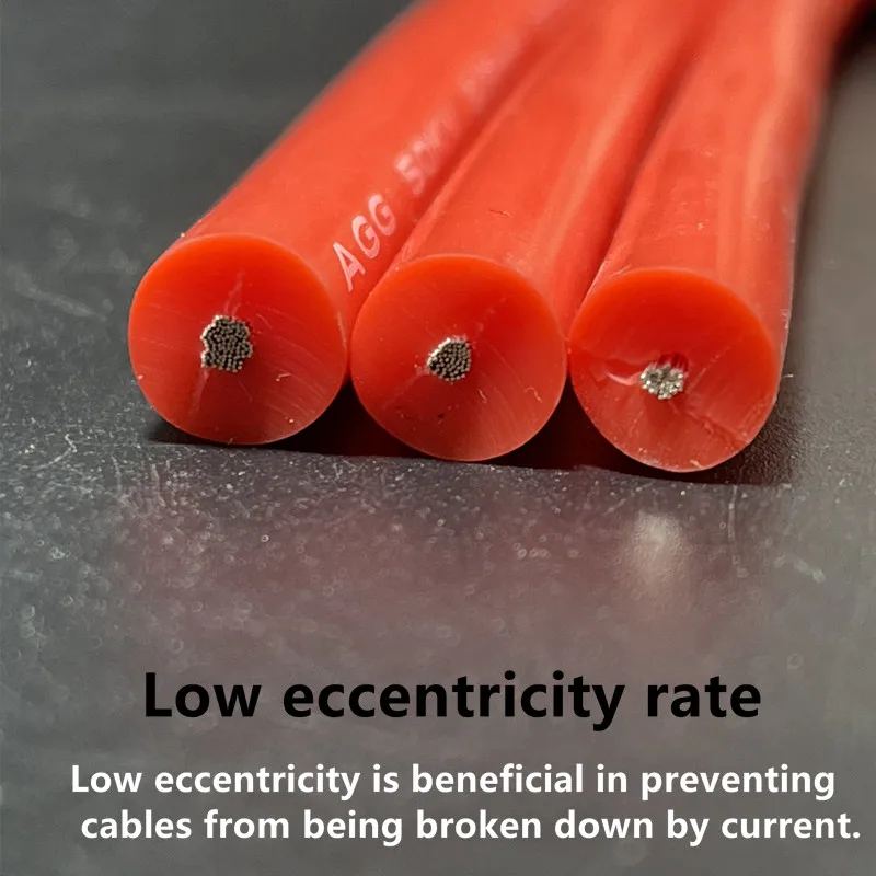 100m 50KV Silicone high-voltage cable 17-9AWG/2.5mm ² temperature resistant -60 ℃ -+200 ℃ tinned copper core DC flexible cable