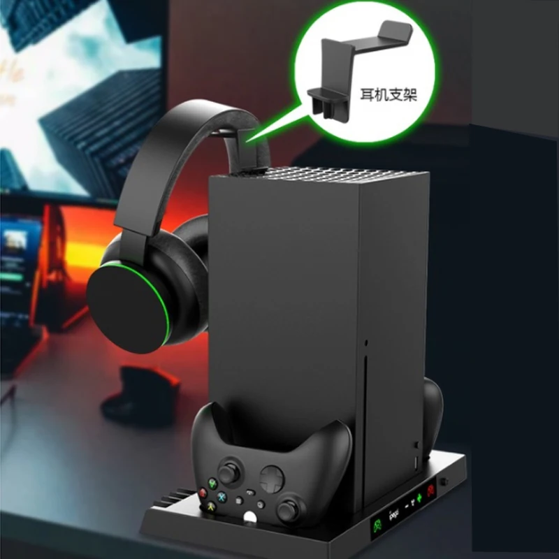 フック付き多機能冷却充電器,xboxシリーズ用垂直スタンド,充電ステーション,コンソール,PG-XBX023