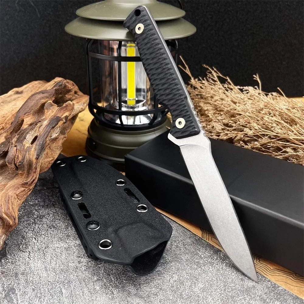 High Quality Tek Fixed blade Knives 8Cr13Mov Blade Non-slip G10 Handle Outdoor Camping Kitchen Survival Multi Functional Tool