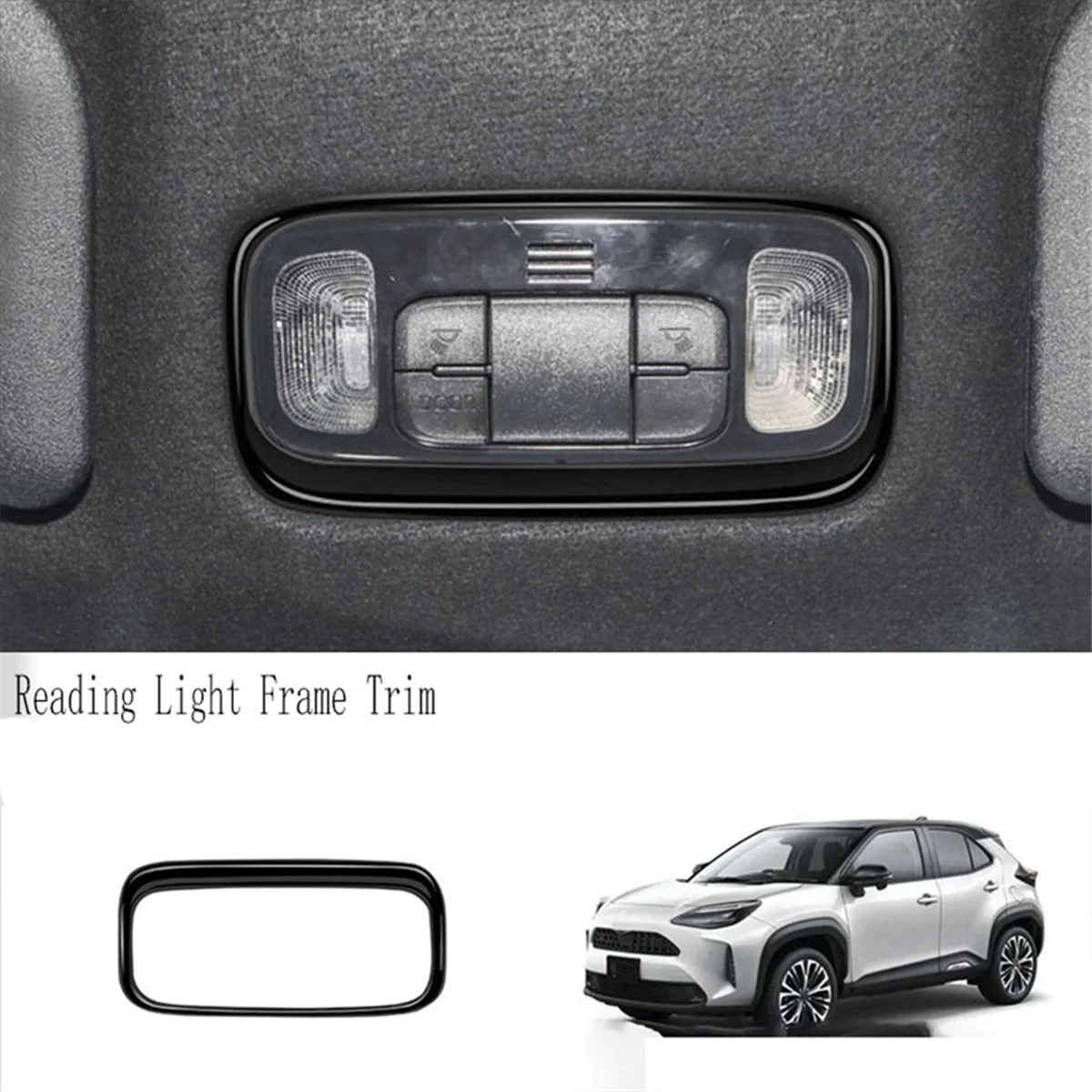 Car Reading Light Frame Panel Decorative Cover Trim Stickers for Toyota YARIS CROSS GR 2020-2023